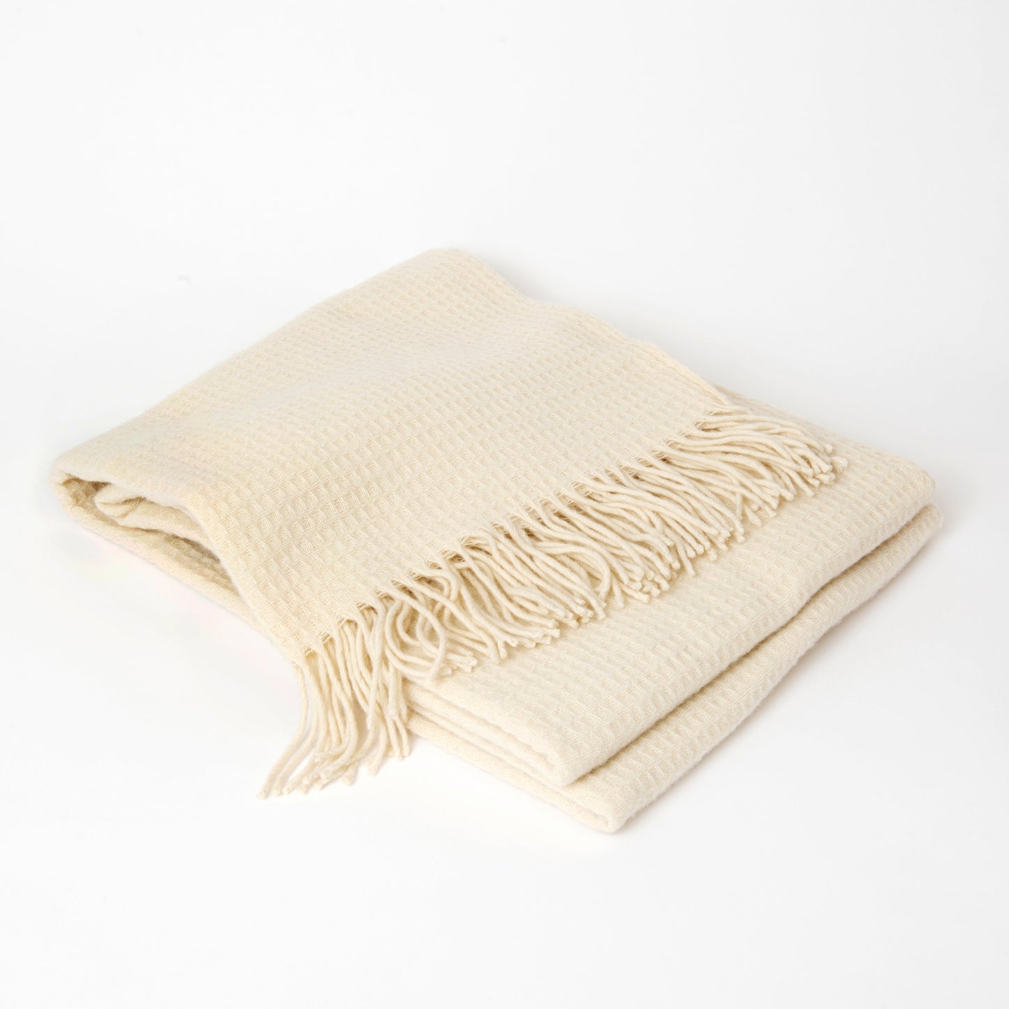 Natural Waffle Throw
