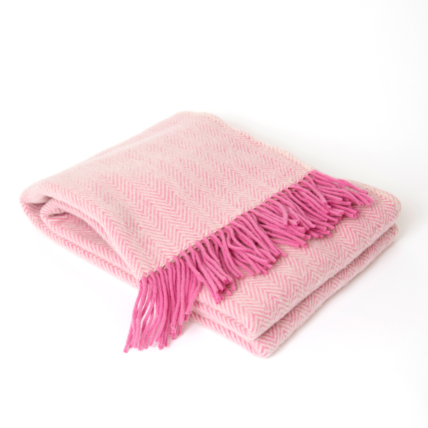 Pink Herringbone Throw