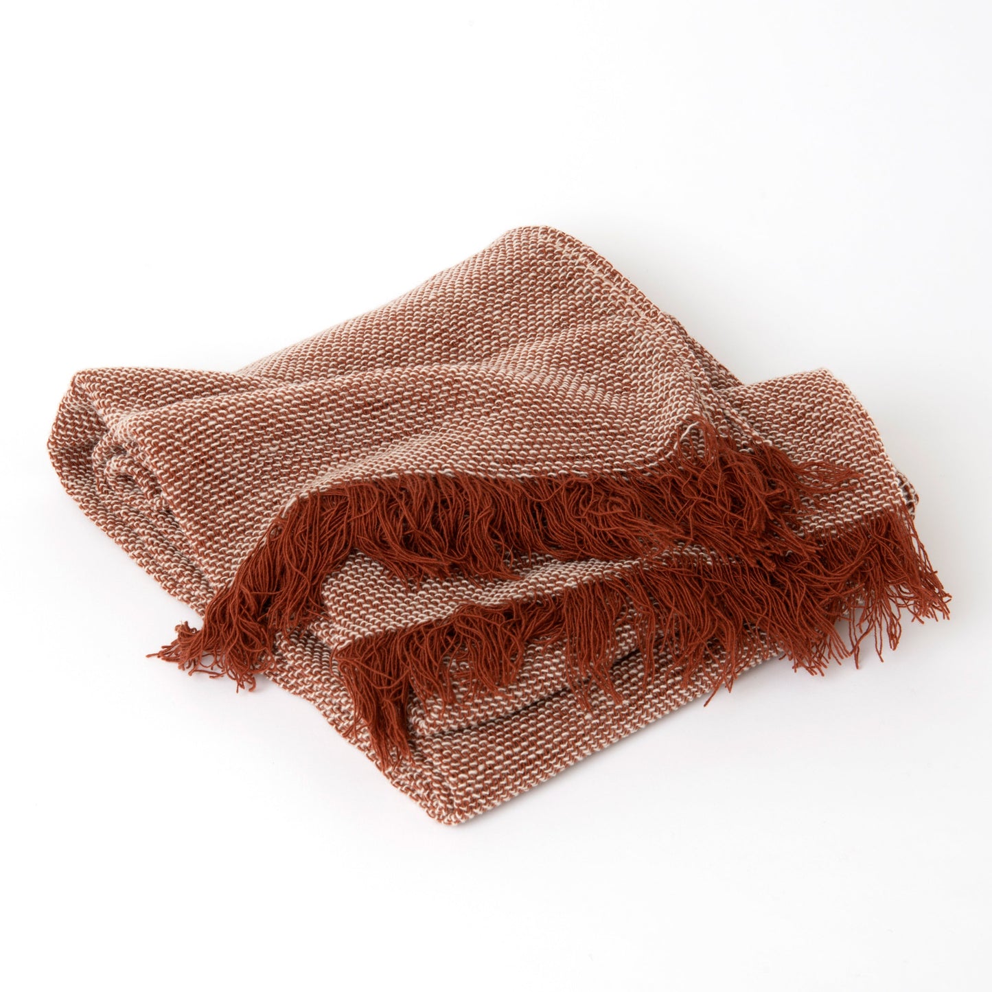 Red/Natural Shawl Open Weave