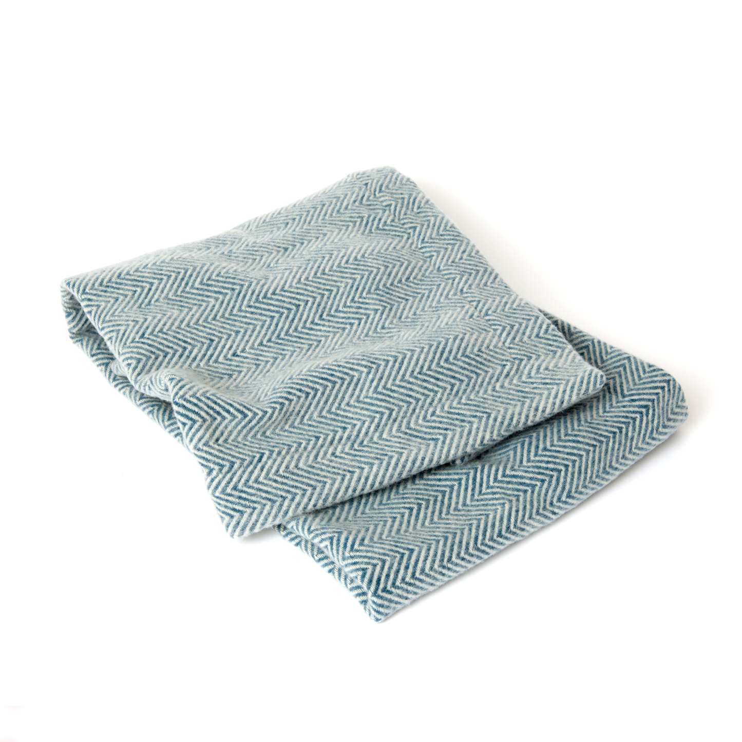 Blue Herringbone Baby Blanket