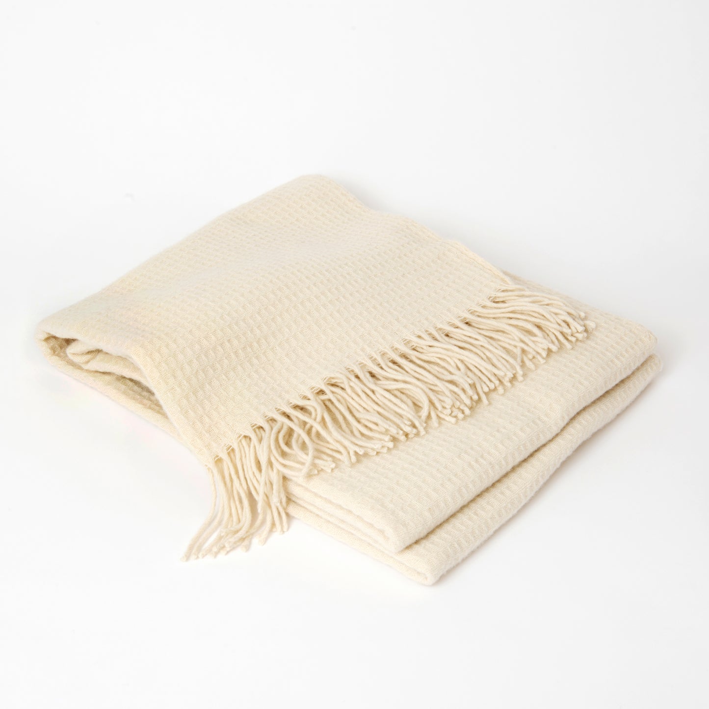 Natural Waffle Throw