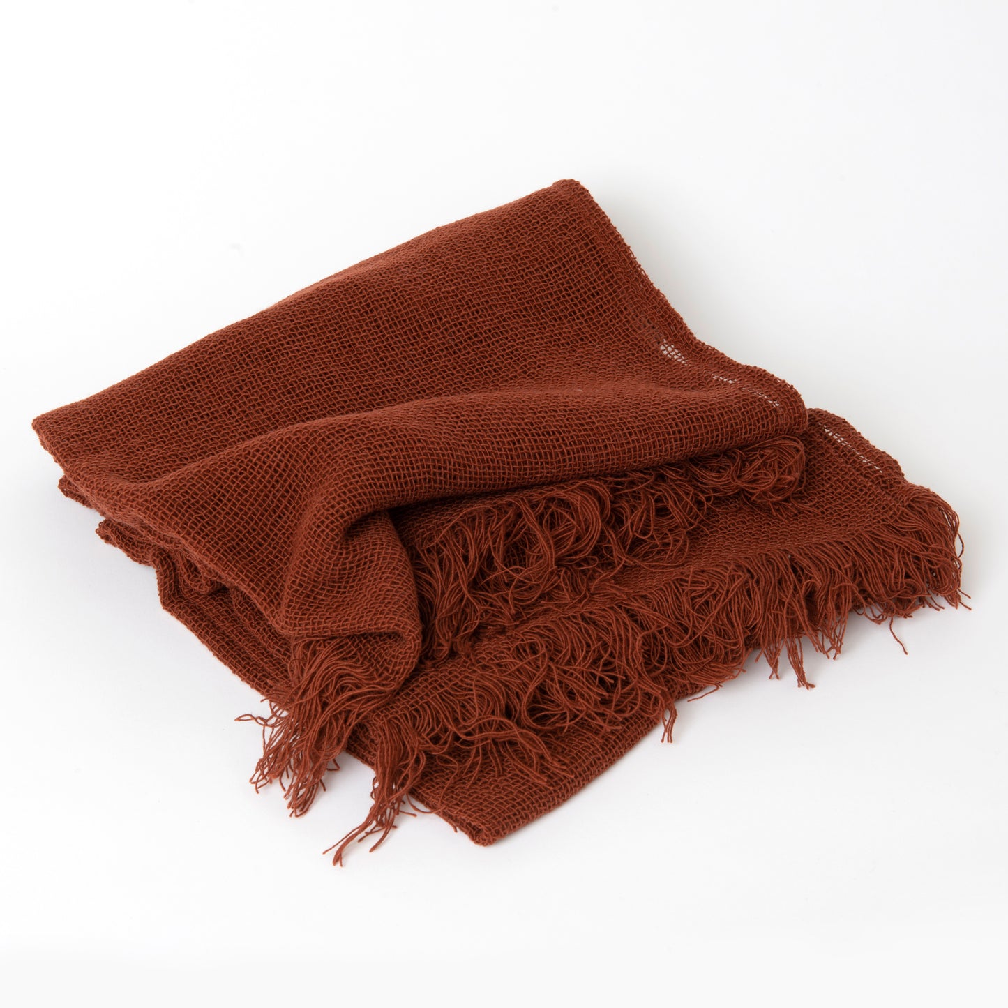 Red Shawl Open Weave