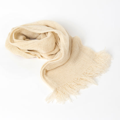 Natural Scarf Open Weave